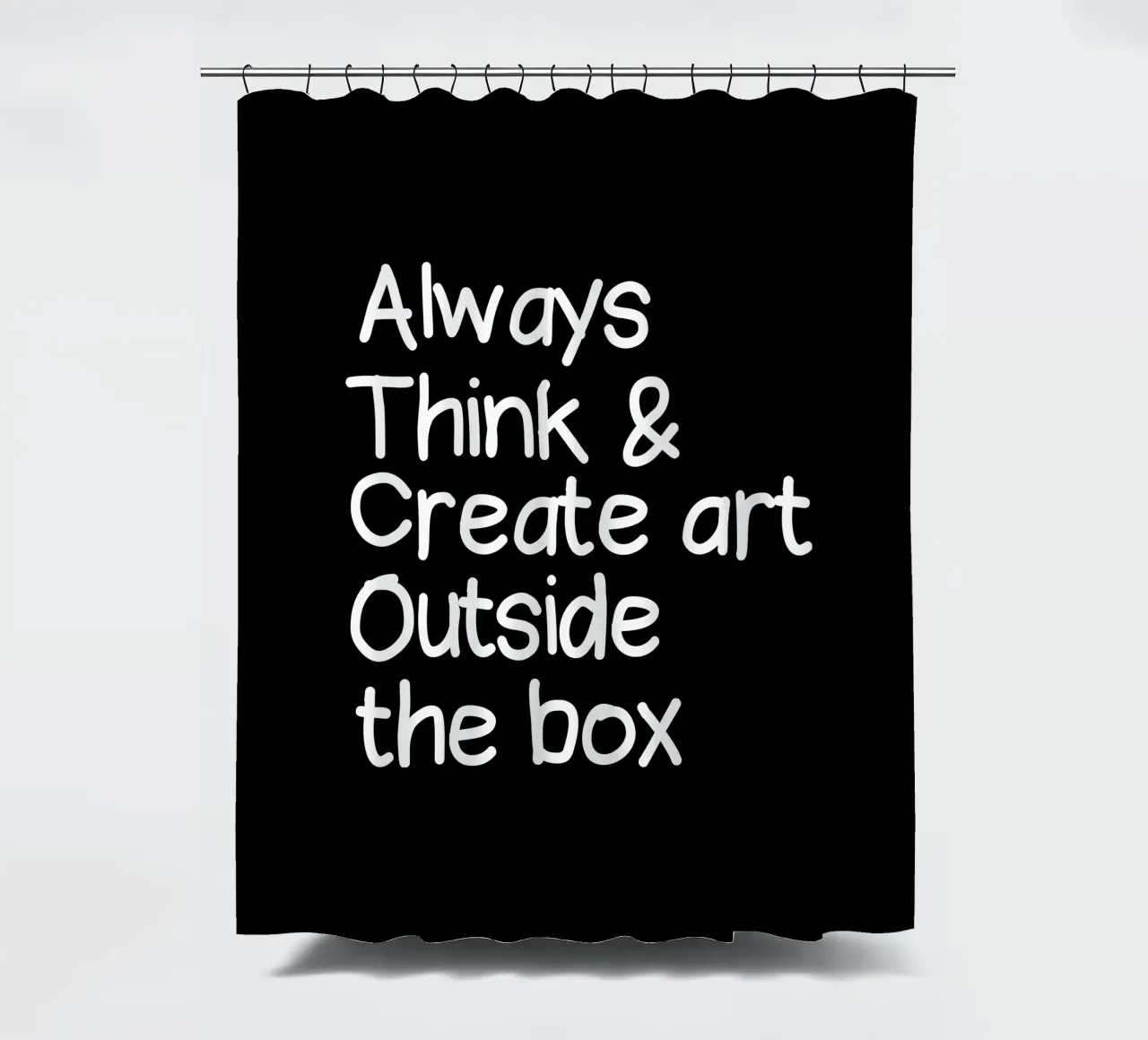 Always  think and create art outside the box tenda da doccia da happieeagle
