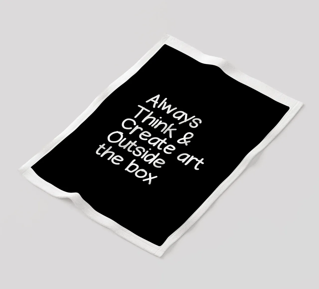 Always  think and create art outside the box coperta in pile da happieeagle