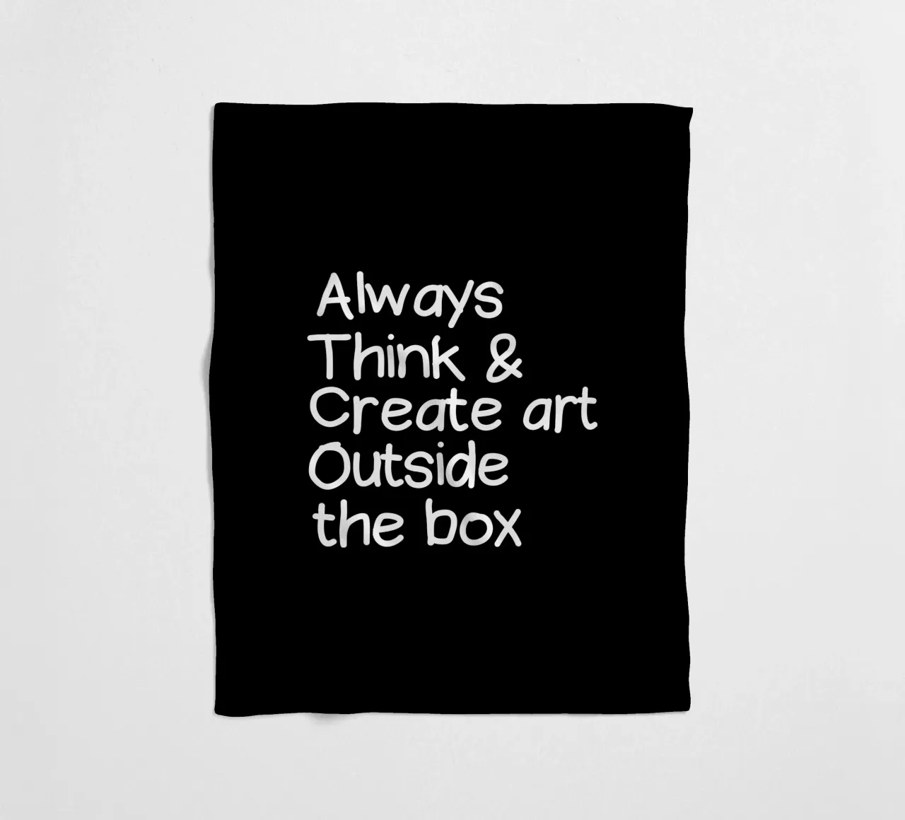 Always  think and create art outside the box coperta in pile da happieeagle