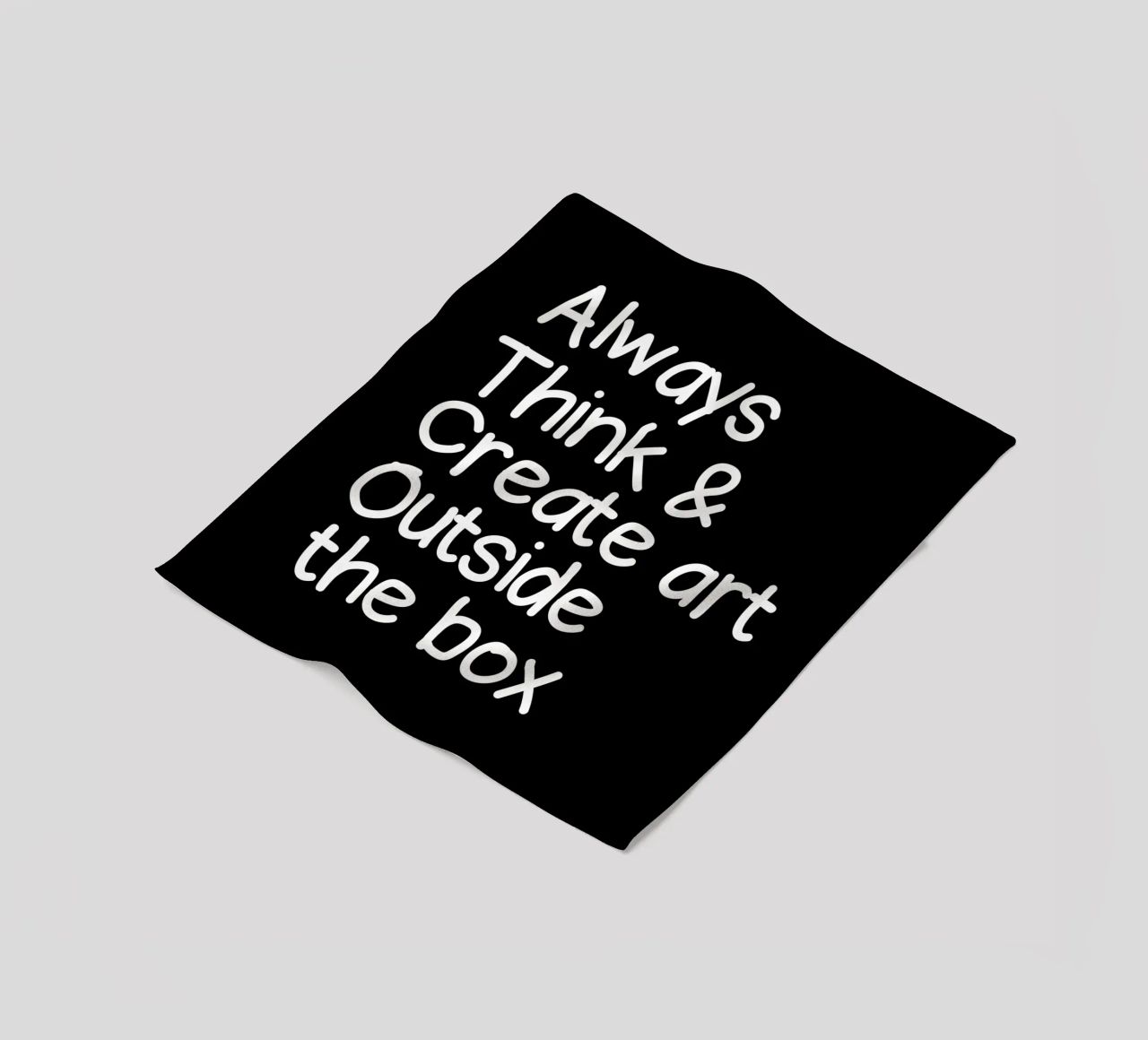 Always  think and create art outside the box coperta in pile da happieeagle