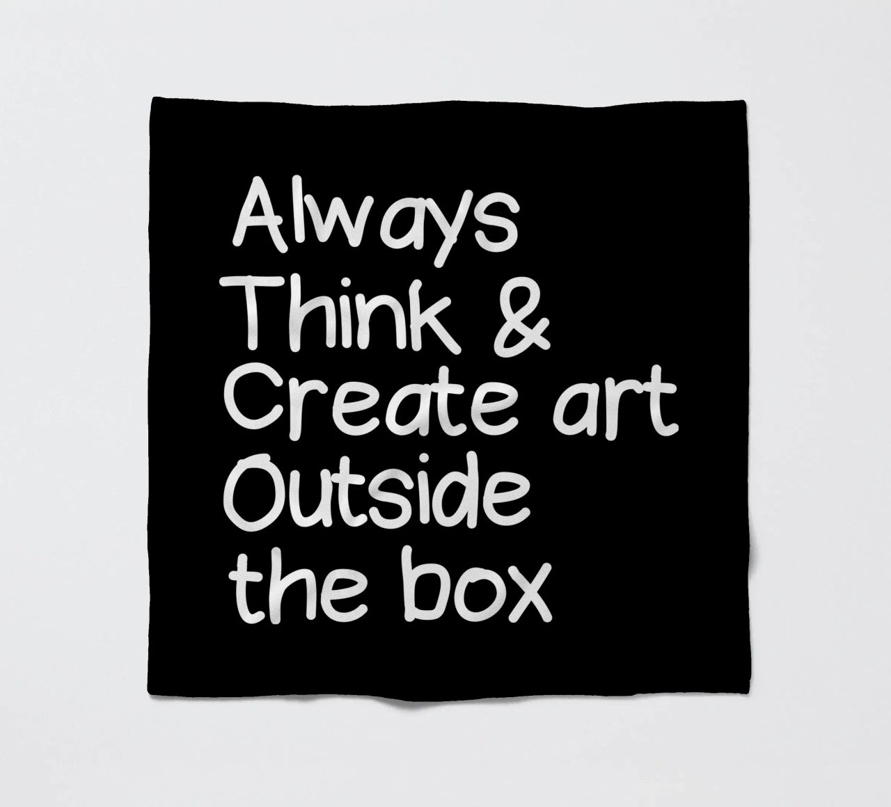 Always  think and create art outside the box coperta in pile da happieeagle