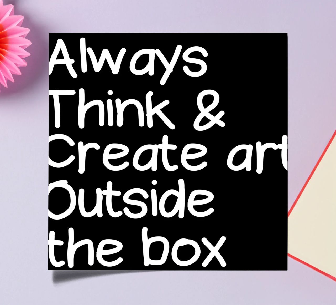 Always  think and create art outside the box foglio adesivo da happieeagle