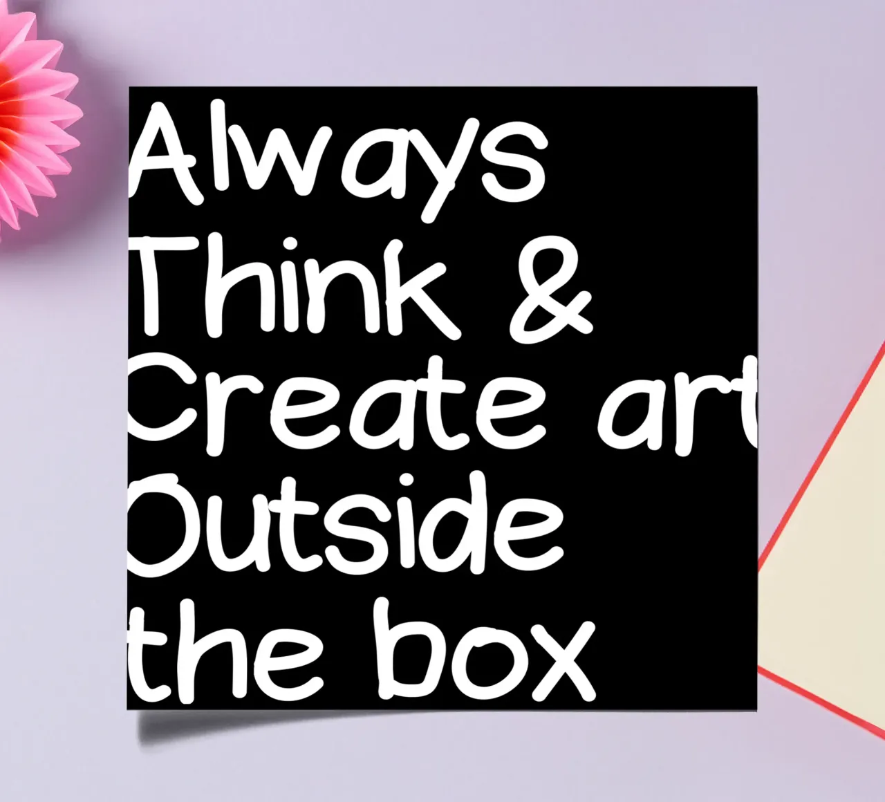 Always  think and create art outside the box foglio adesivo da happieeagle