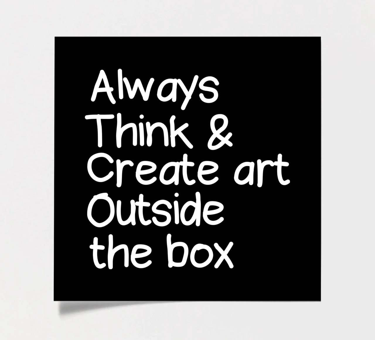 Always  think and create art outside the box foglio adesivo da happieeagle