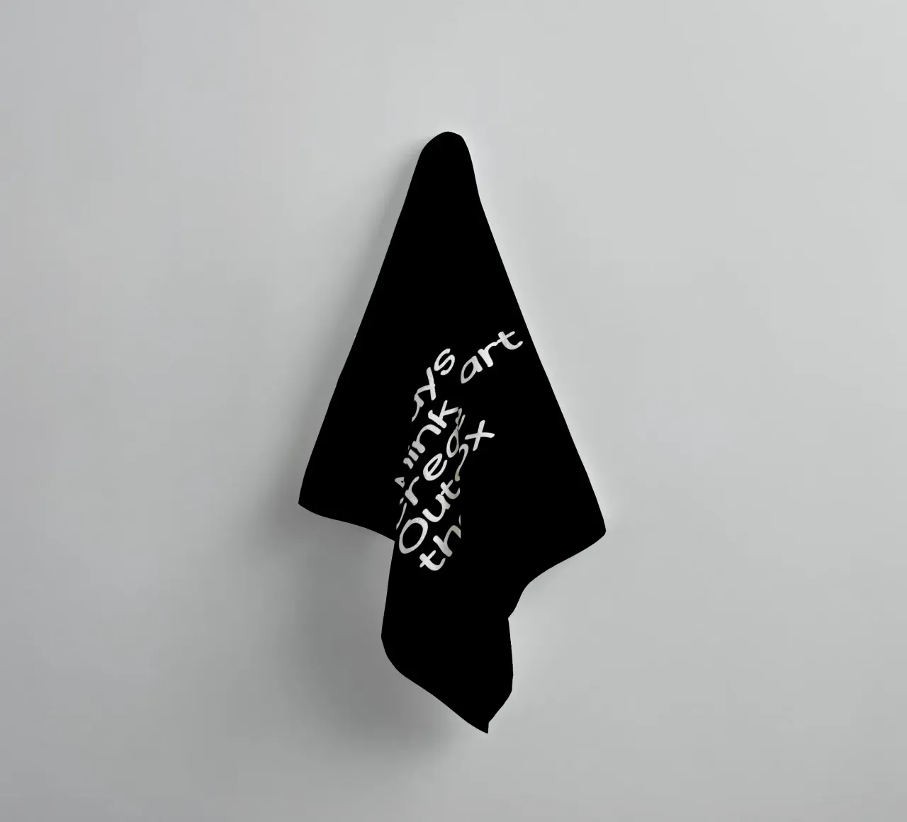 Always  think and create art outside the box towel by happieeagle