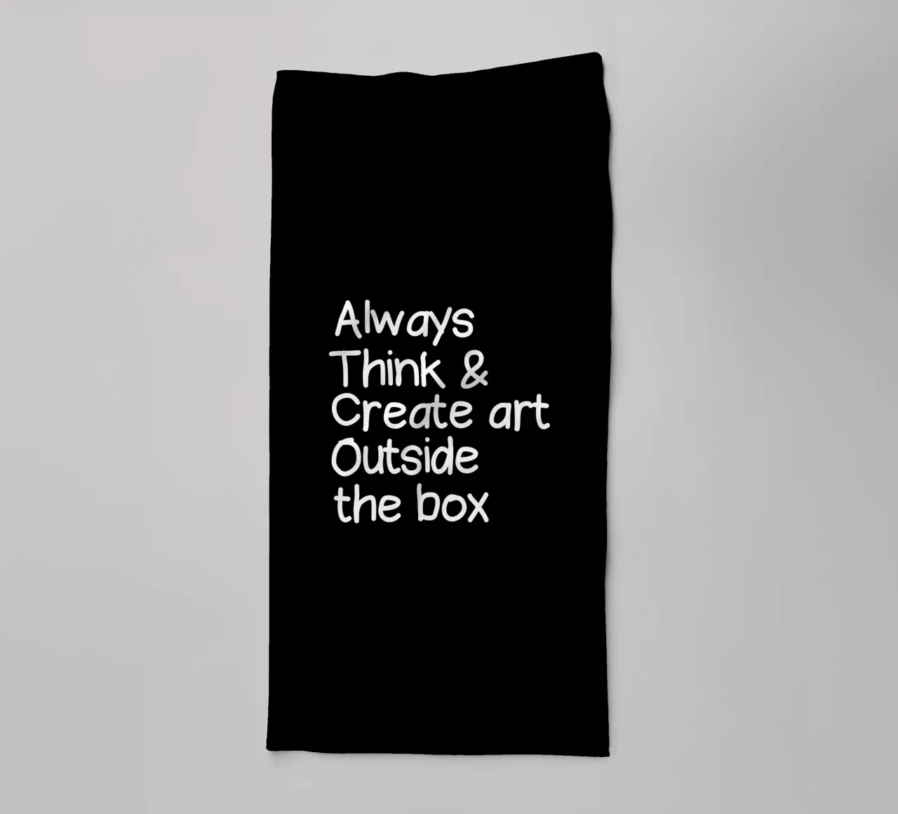Always  think and create art outside the box towel by happieeagle