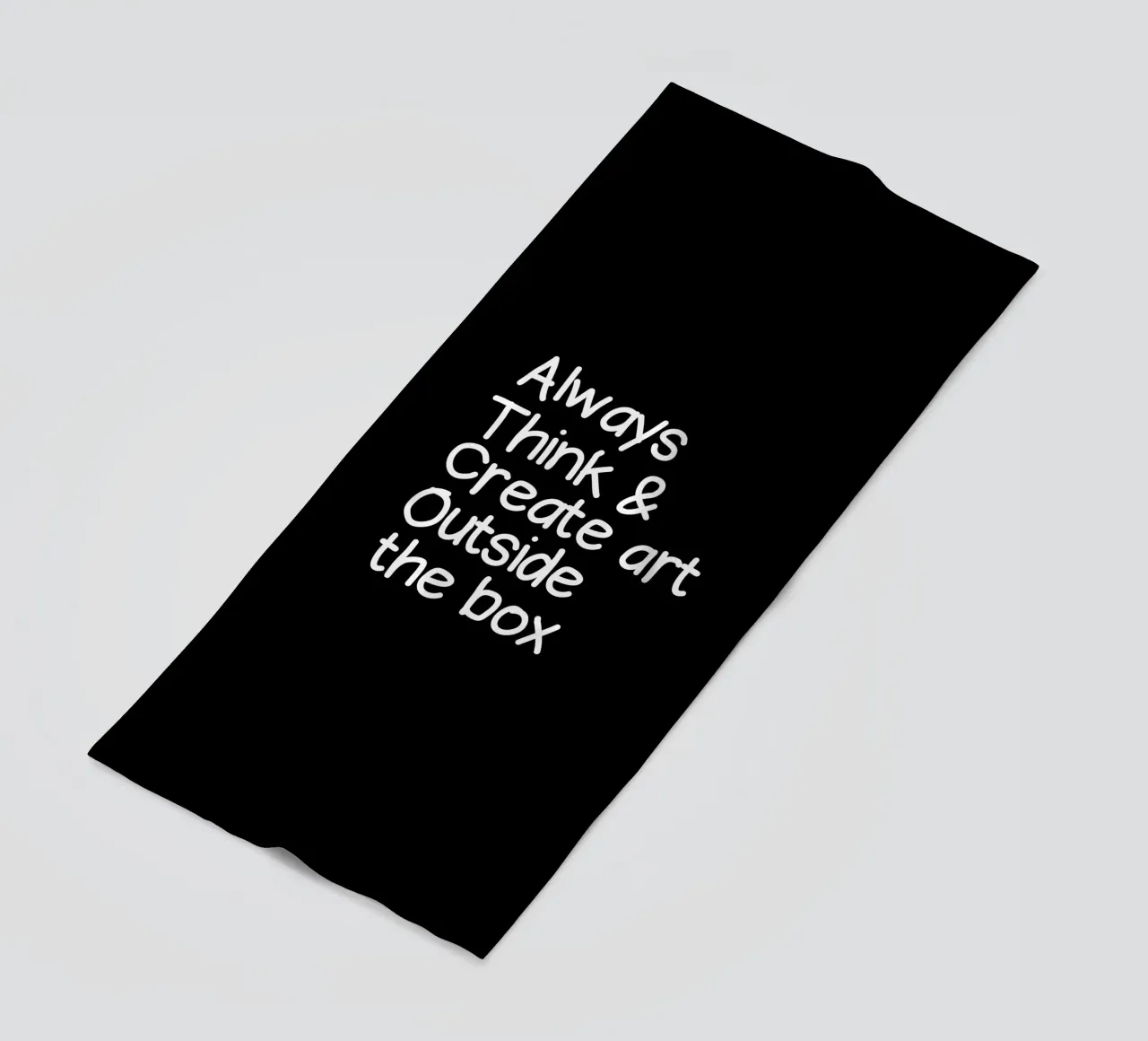 Always  think and create art outside the box Strandtuch von happieeagle