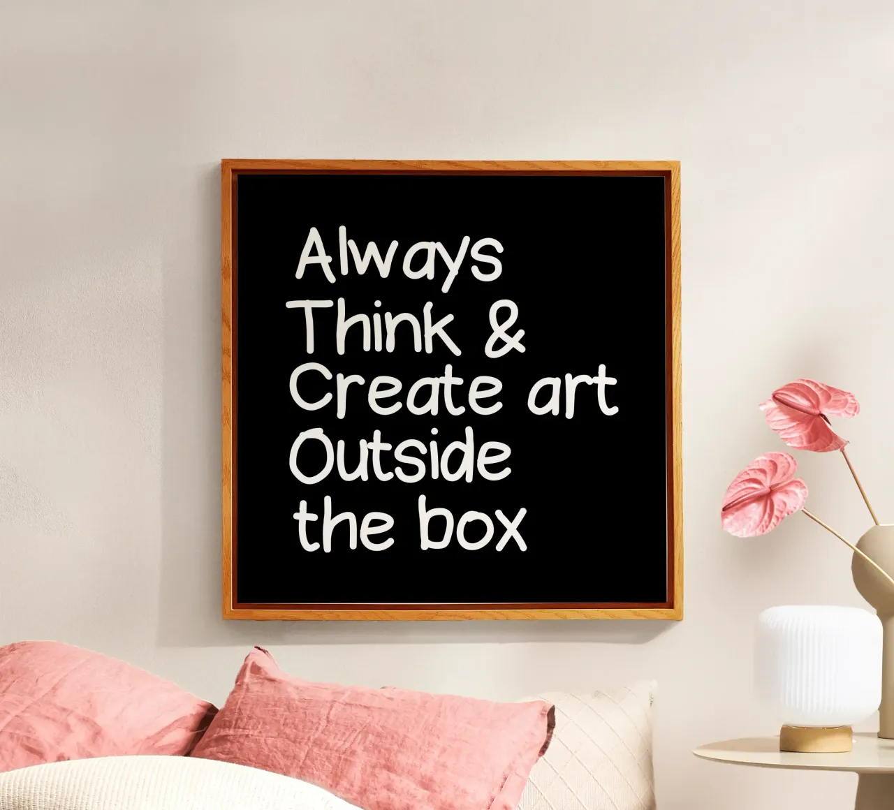Always  think and create art outside the box metacrilato de happieeagle