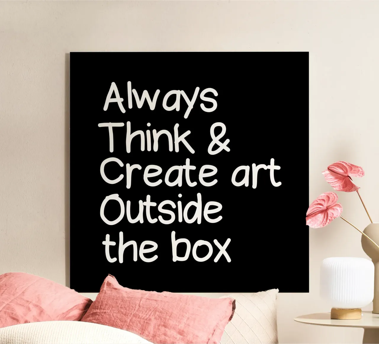 Always  think and create art outside the box metacrilato de happieeagle