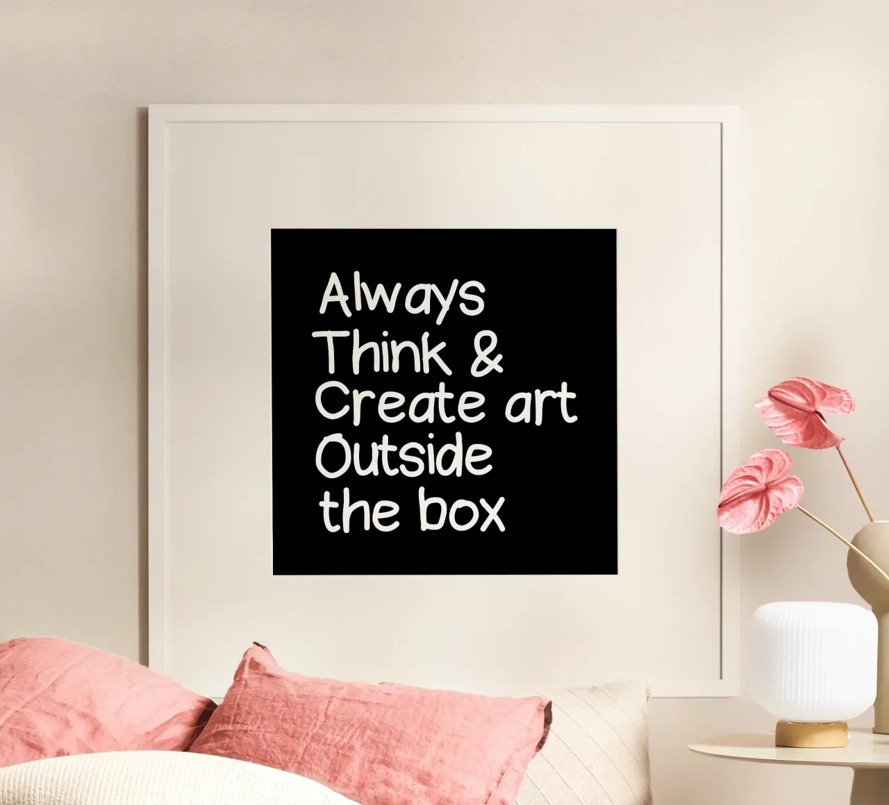 Always  think and create art outside the box Poster von happieeagle