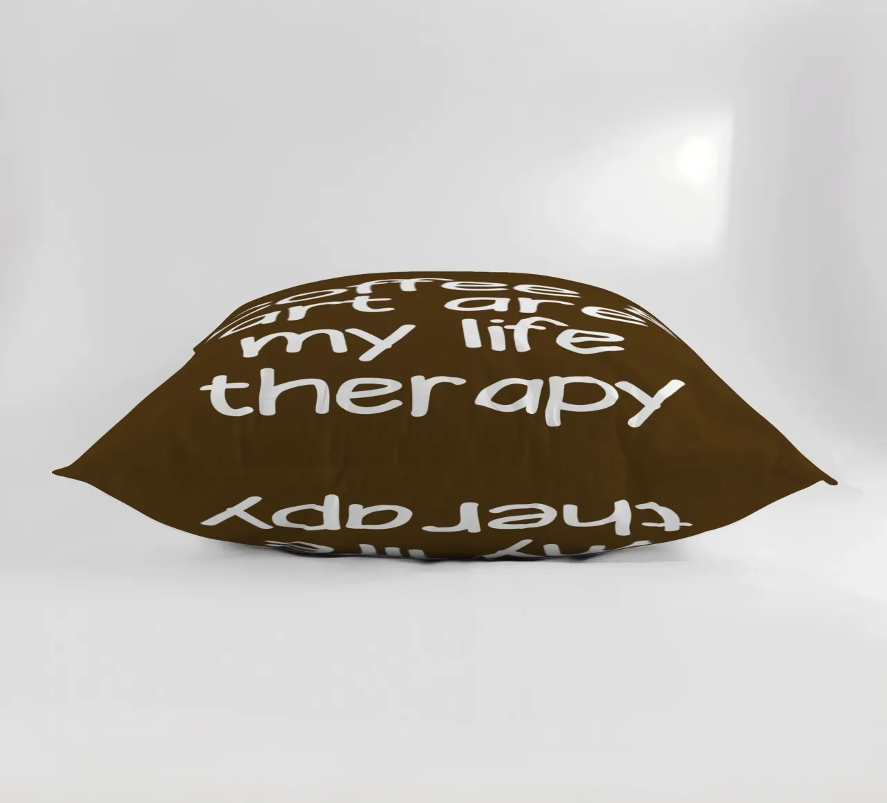 Coffee and art are my life therapy decorative cushion by happieeagle