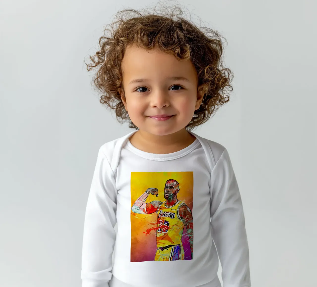 Lebron James LA Lakers body neonato maniche lunghe da tenten