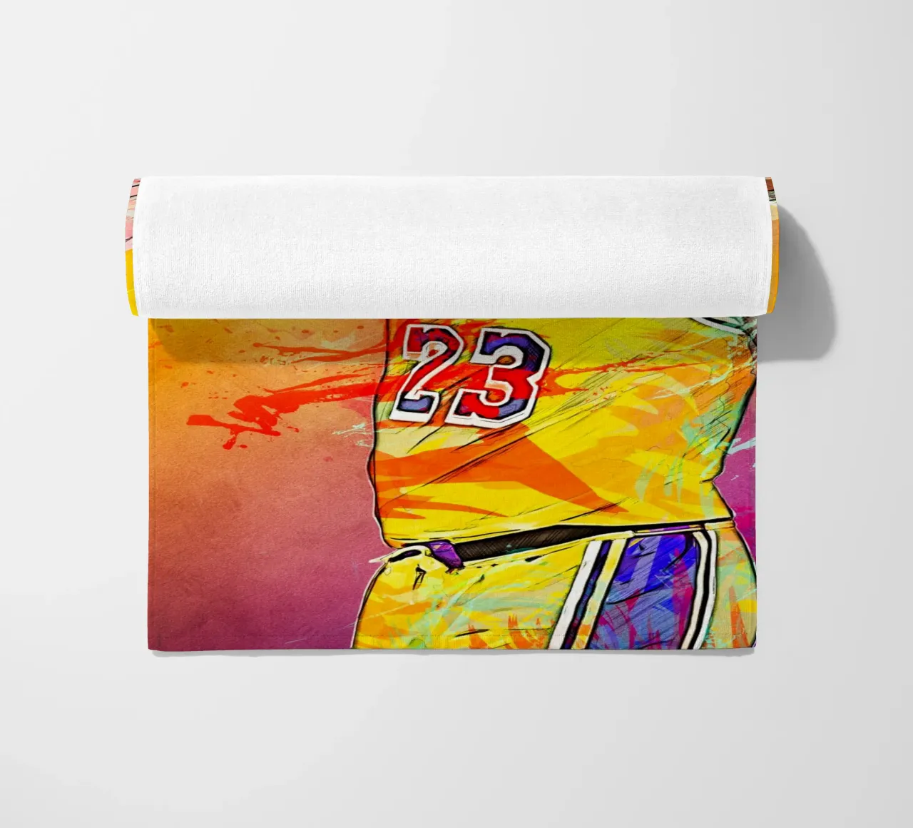 Lebron James LA Lakers beach towel by tenten