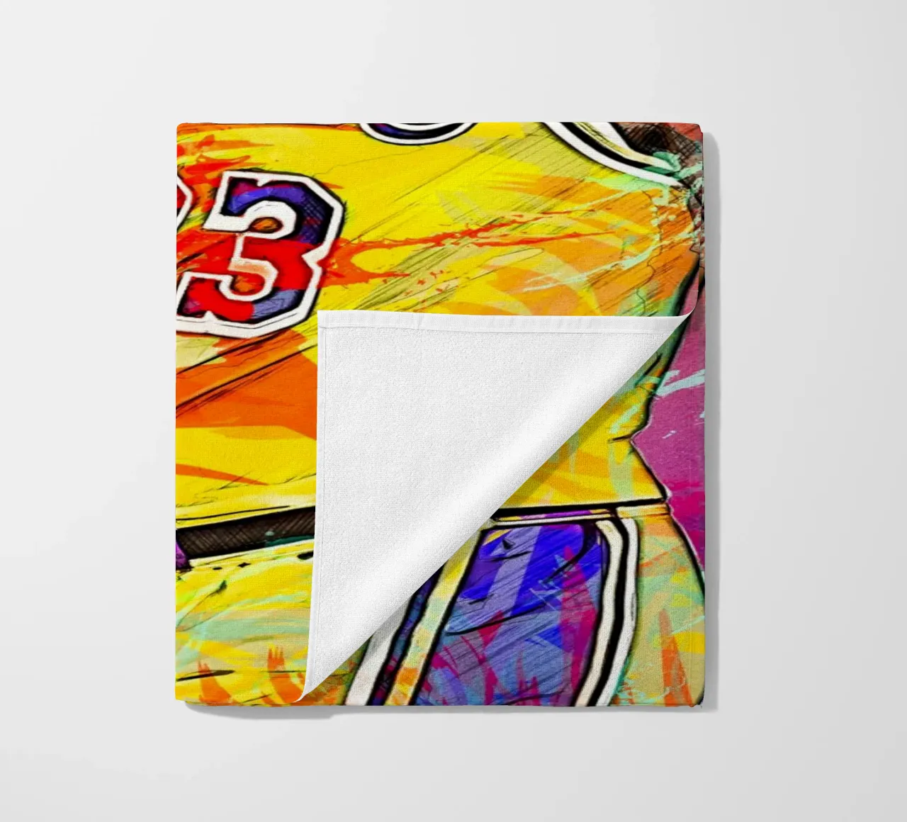 Lebron James LA Lakers beach towel by tenten