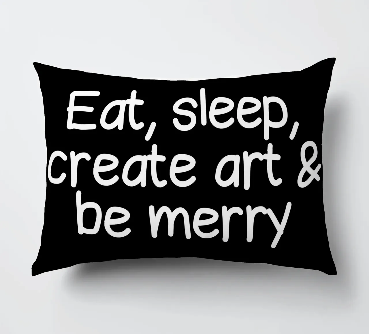 Eat, sleep, create art and be merry cuscino da happieeagle