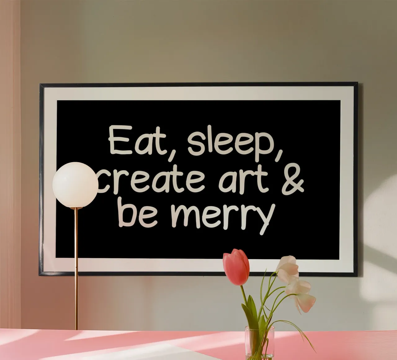 Eat, sleep, create art and be merry carta hahnemühle da happieeagle