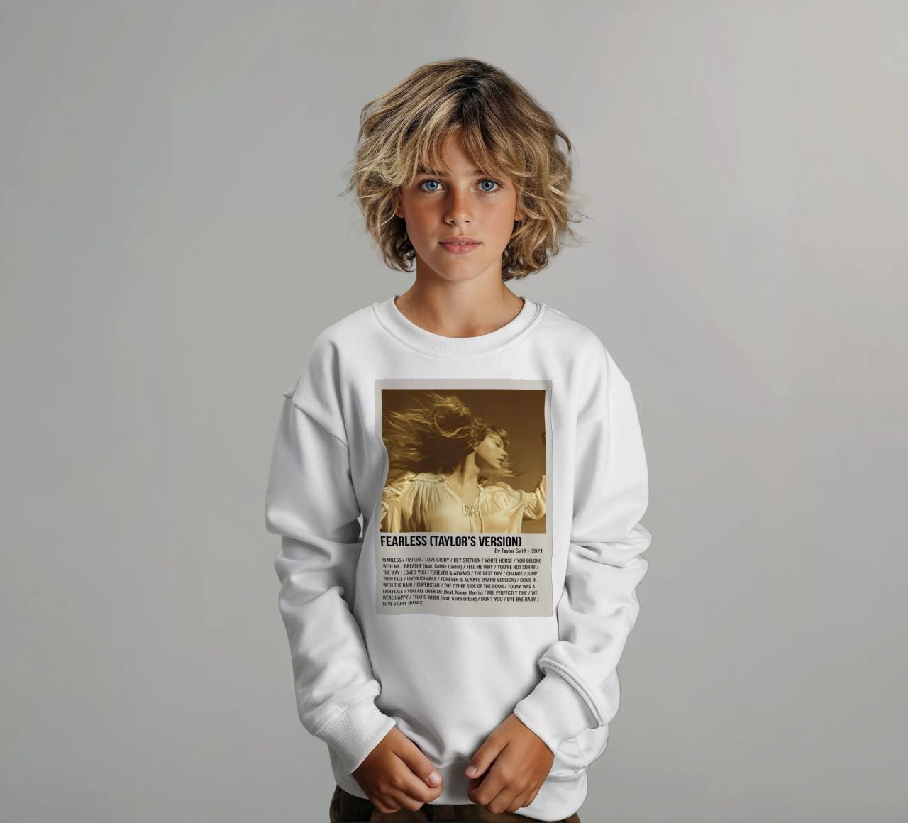 FEARLESS (TAYLOR'S VERSION) By Taylor Swift 2021 felpa bambino da SoundStudio