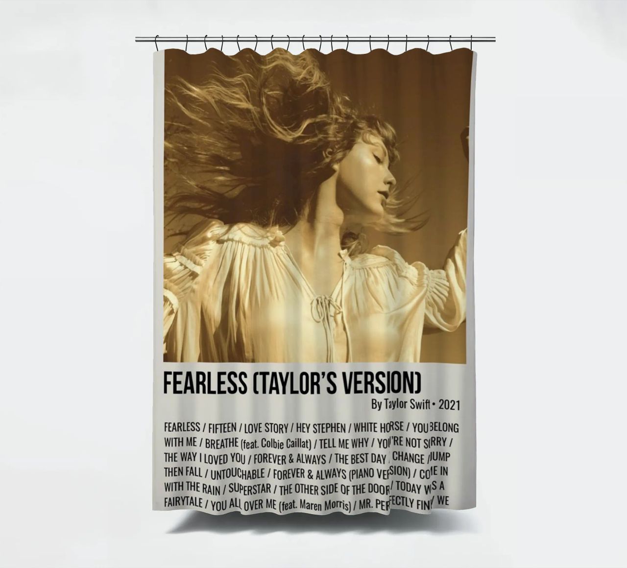 FEARLESS (TAYLOR'S VERSION) By Taylor Swift 2021 tenda da doccia da SoundStudio