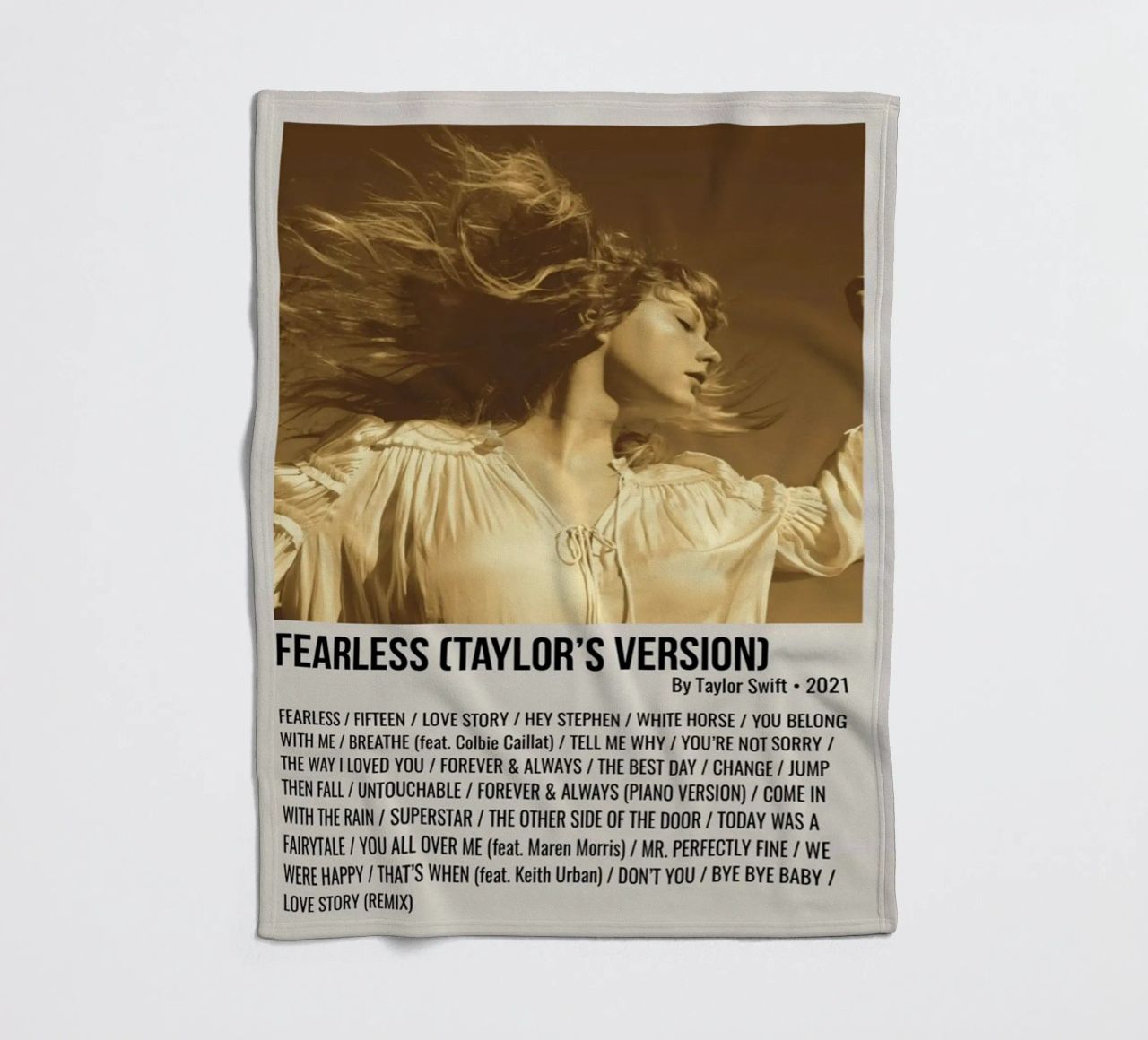 FEARLESS (TAYLOR'S VERSION) By Taylor Swift 2021 coperta in pile da SoundStudio
