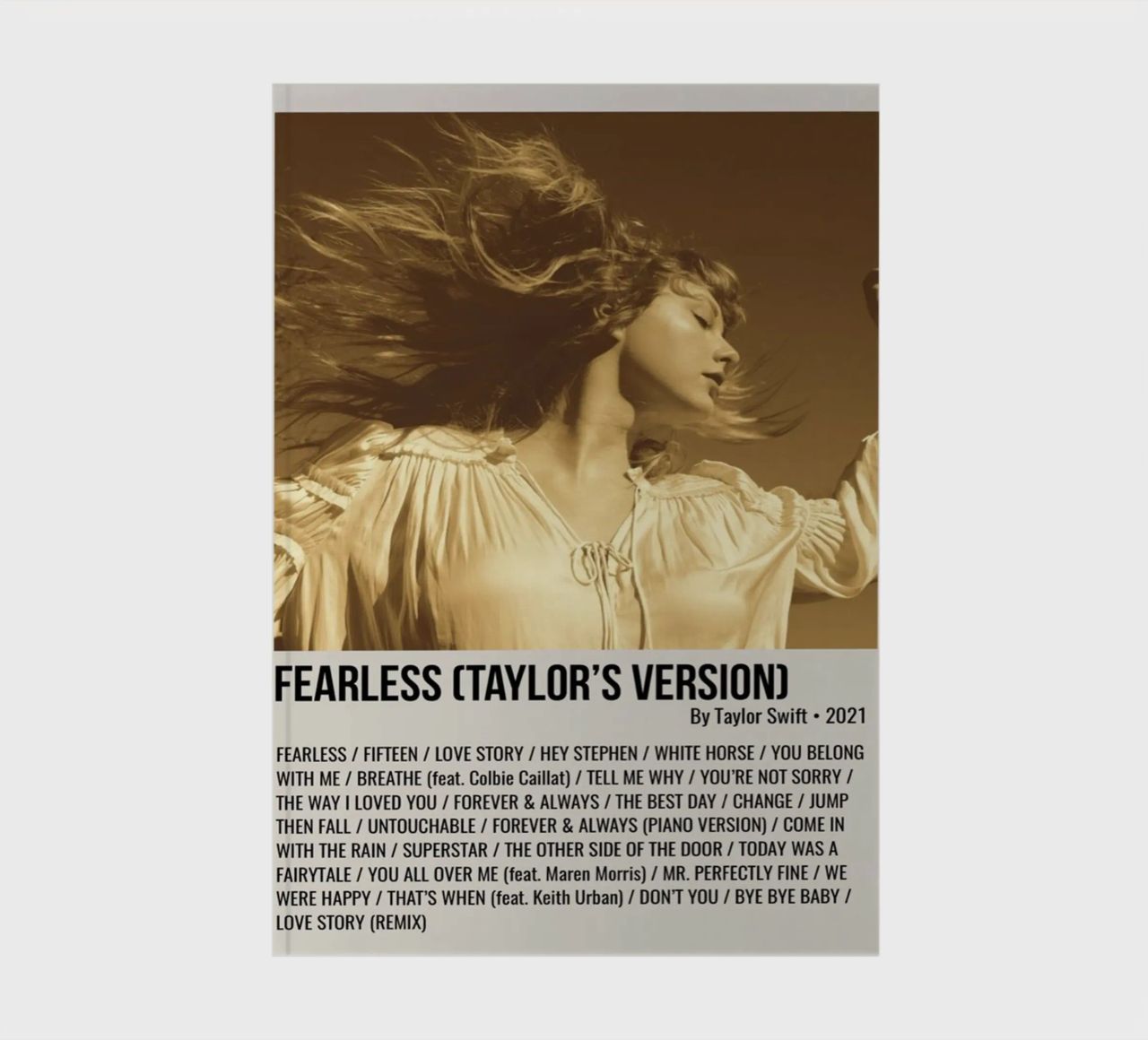FEARLESS (TAYLOR'S VERSION) By Taylor Swift 2021 diario da SoundStudio