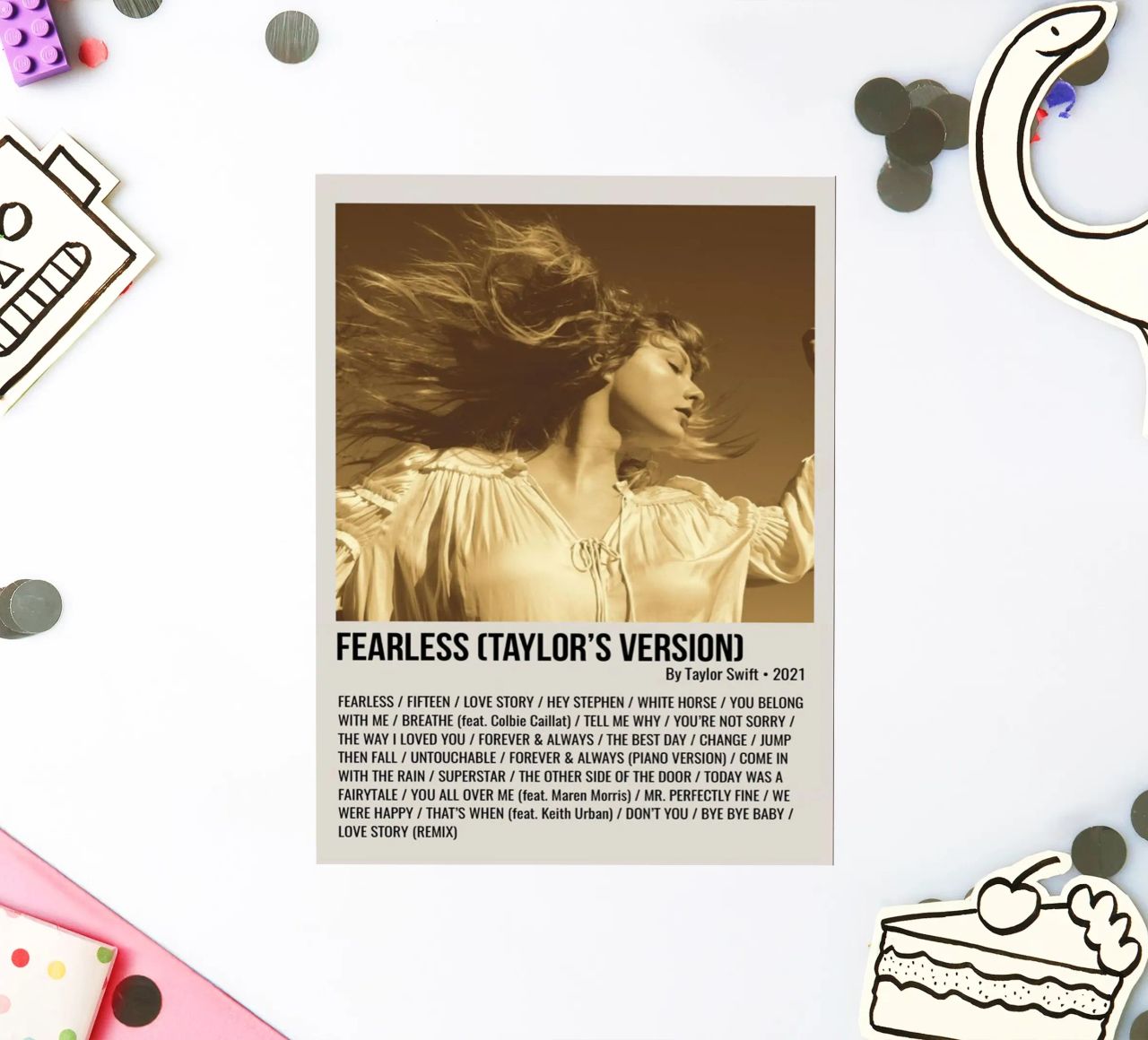 FEARLESS (TAYLOR'S VERSION) By Taylor Swift 2021 adesivo da SoundStudio