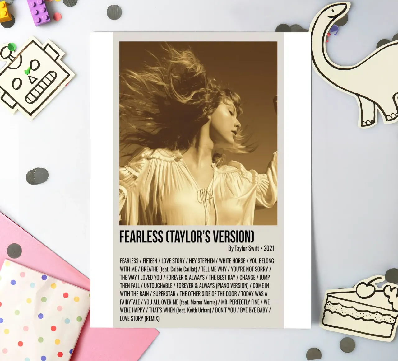 FEARLESS (TAYLOR'S VERSION) By Taylor Swift 2021 sticker sheet by SoundStudio