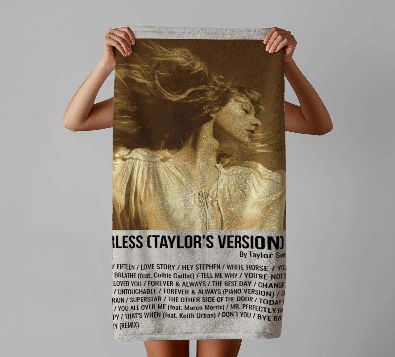 FEARLESS (TAYLOR'S VERSION) By Taylor Swift 2021 asciugamano da bagno da SoundStudio