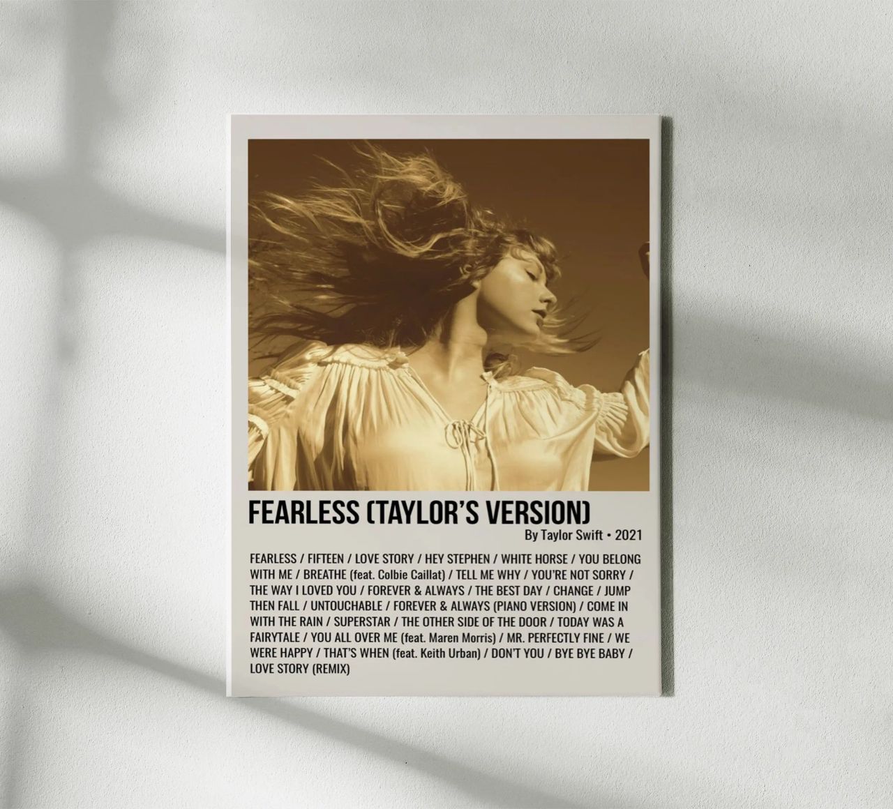FEARLESS (TAYLOR'S VERSION) By Taylor Swift 2021 tela da SoundStudio
