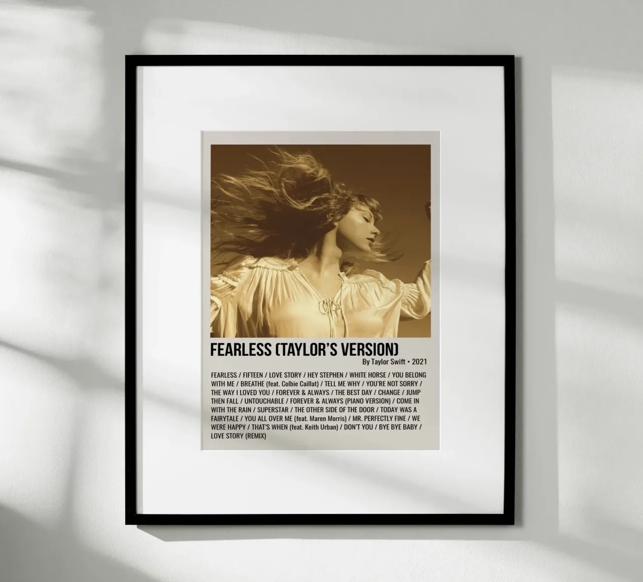 FEARLESS (TAYLOR'S VERSION) By Taylor Swift 2021 Hahnemühle von SoundStudio