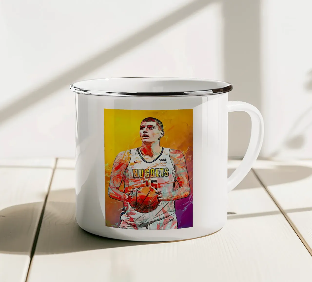 Nikola Jokic  Denver Nuggets tazza in smalto da tenten