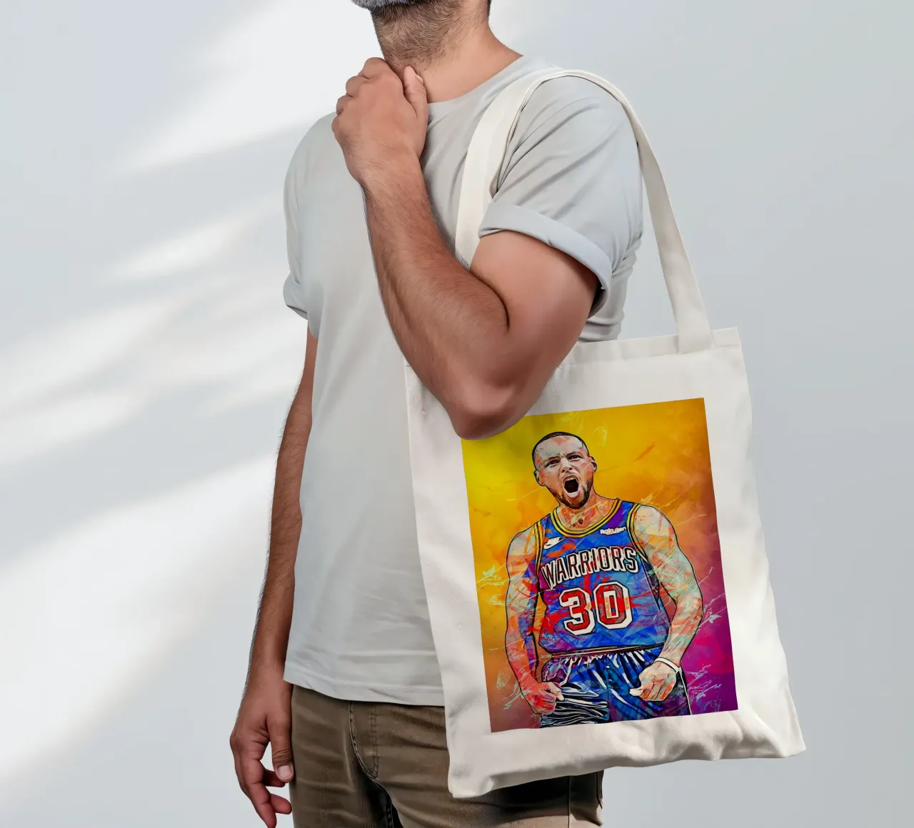 Stephen Curry Golden State Warriors tote bag by tenten