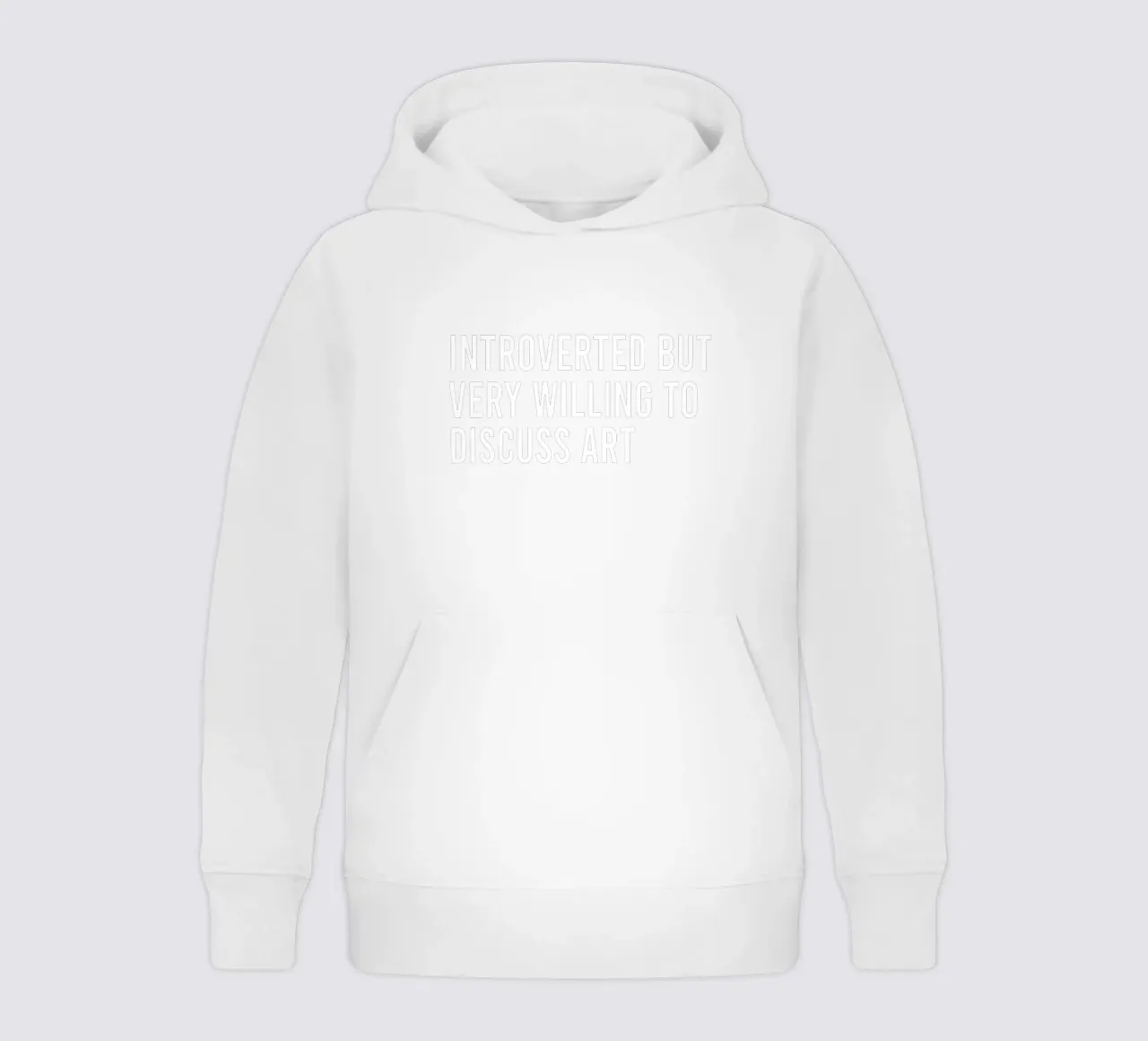 Introverted but very willing to discuss art felpa bambino con cappuccio da happieeagle