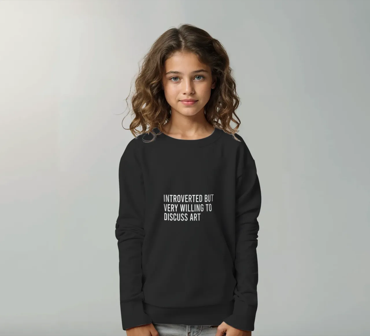 Introverted but very willing to discuss art felpa bambino da happieeagle