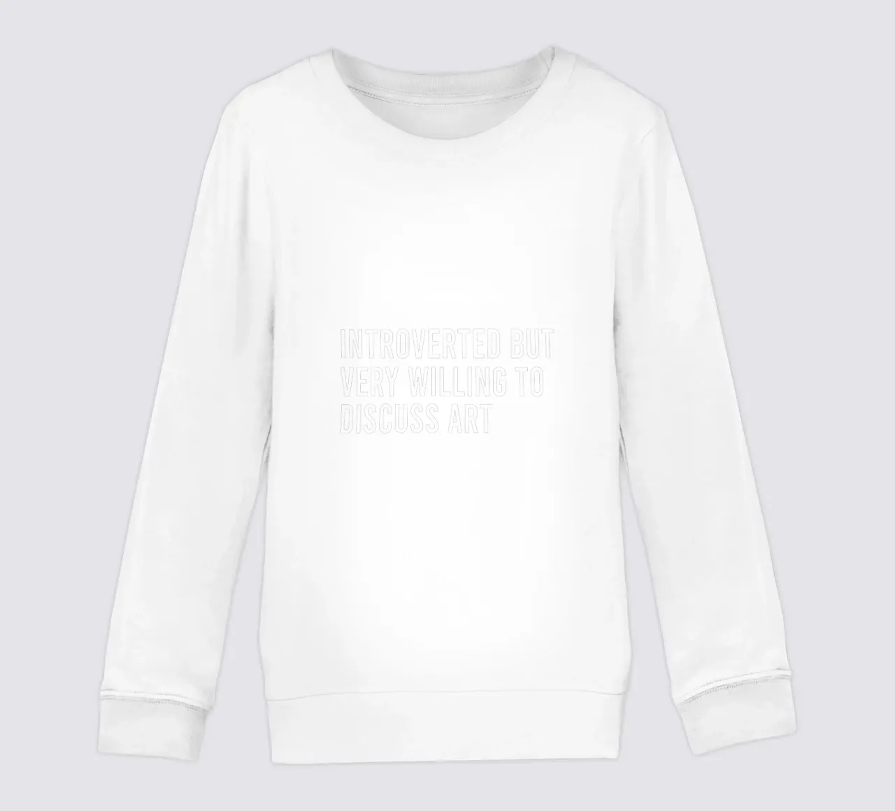 Introverted but very willing to discuss art Kinder Sweatshirt von happieeagle