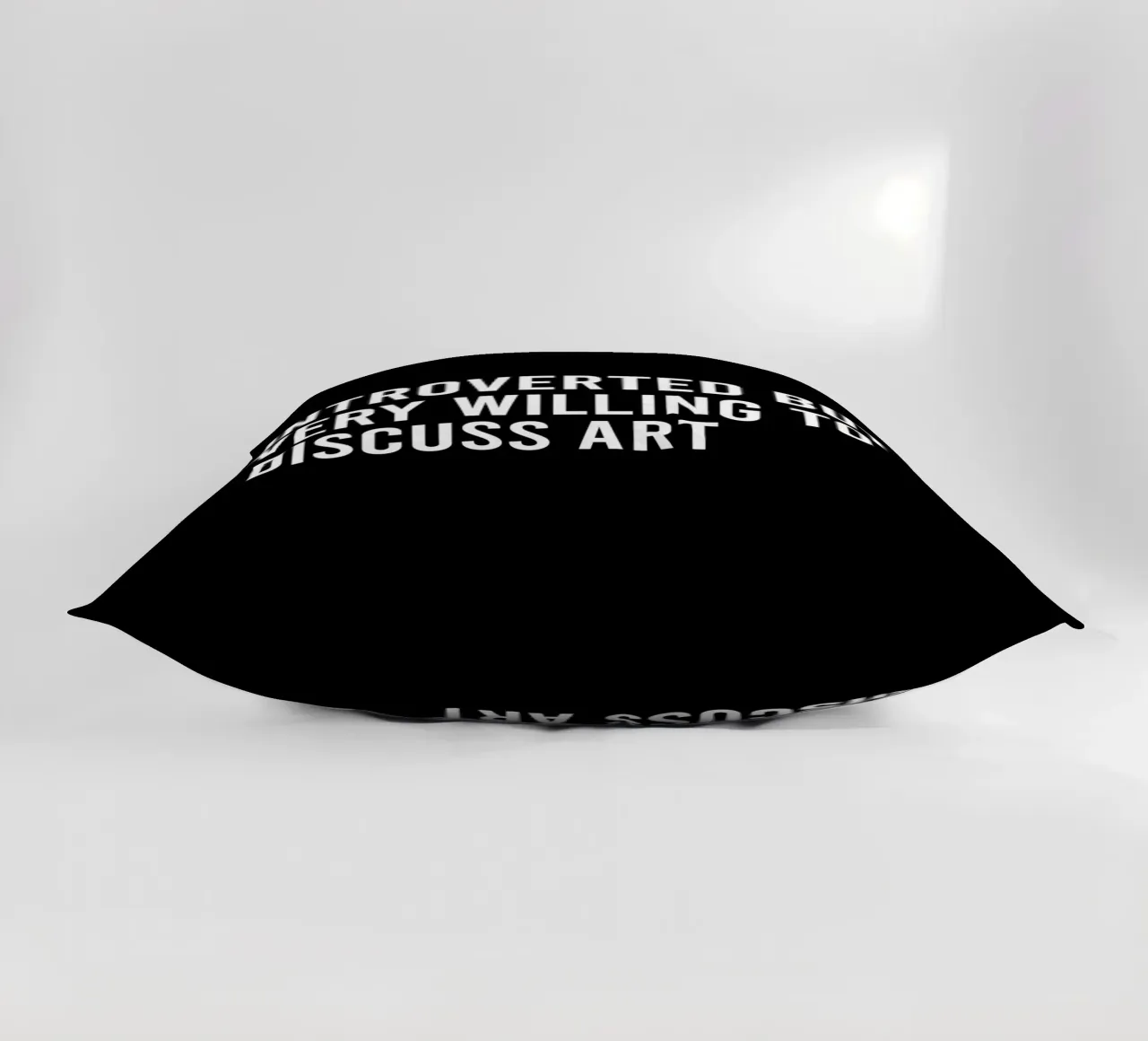 Introverted but very willing to discuss art coussin de happieeagle
