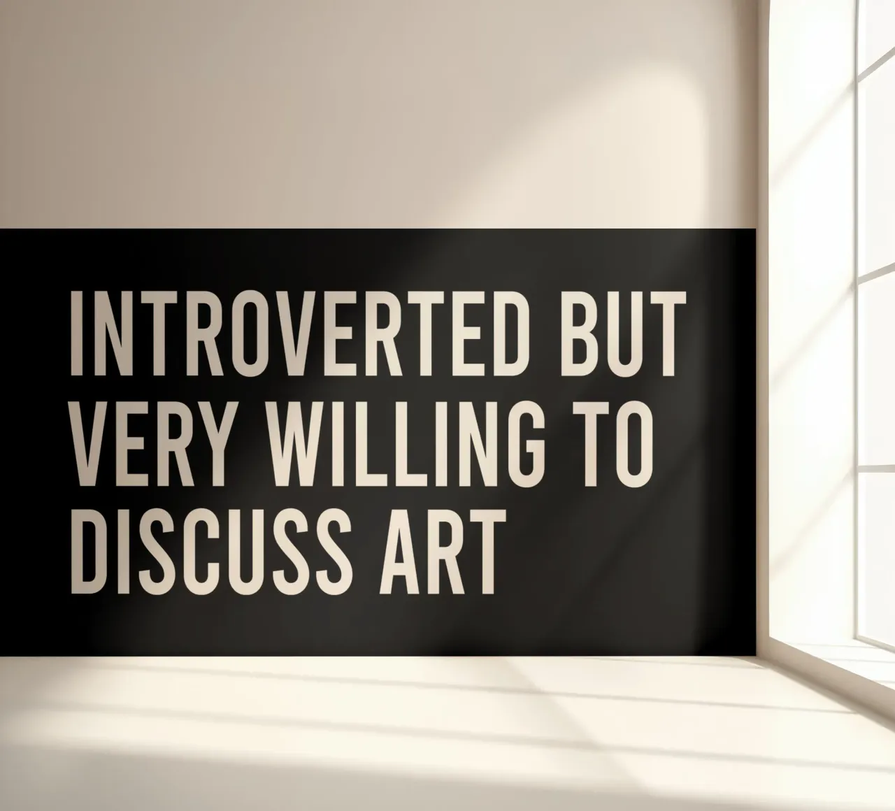 Introverted but very willing to discuss art papel para pared de happieeagle