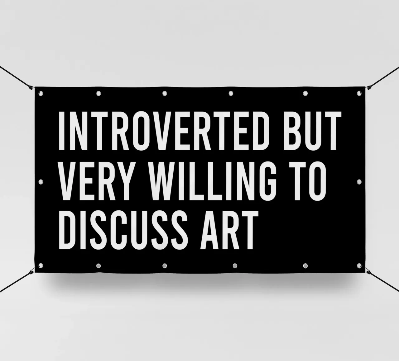 Introverted but very willing to discuss art bâche pvc de happieeagle