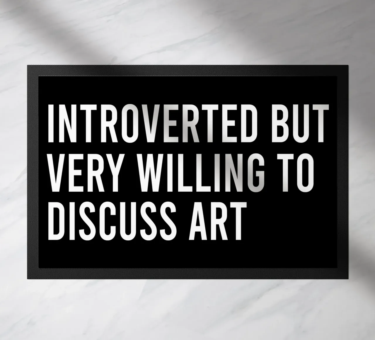 Introverted but very willing to discuss art paillasson de happieeagle