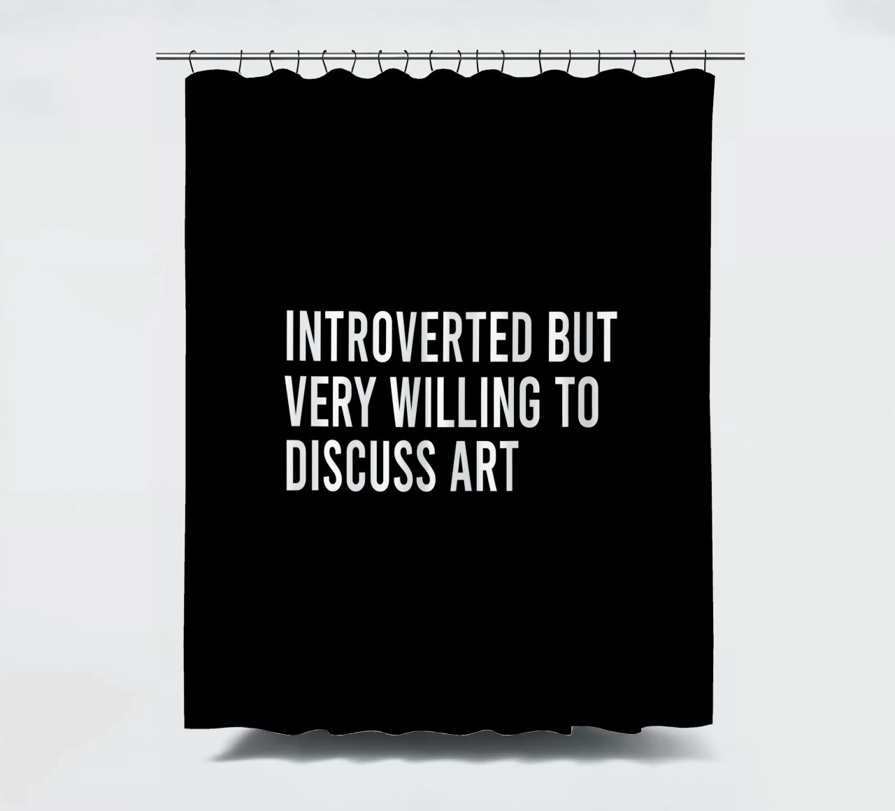 Introverted but very willing to discuss art tenda da doccia da happieeagle