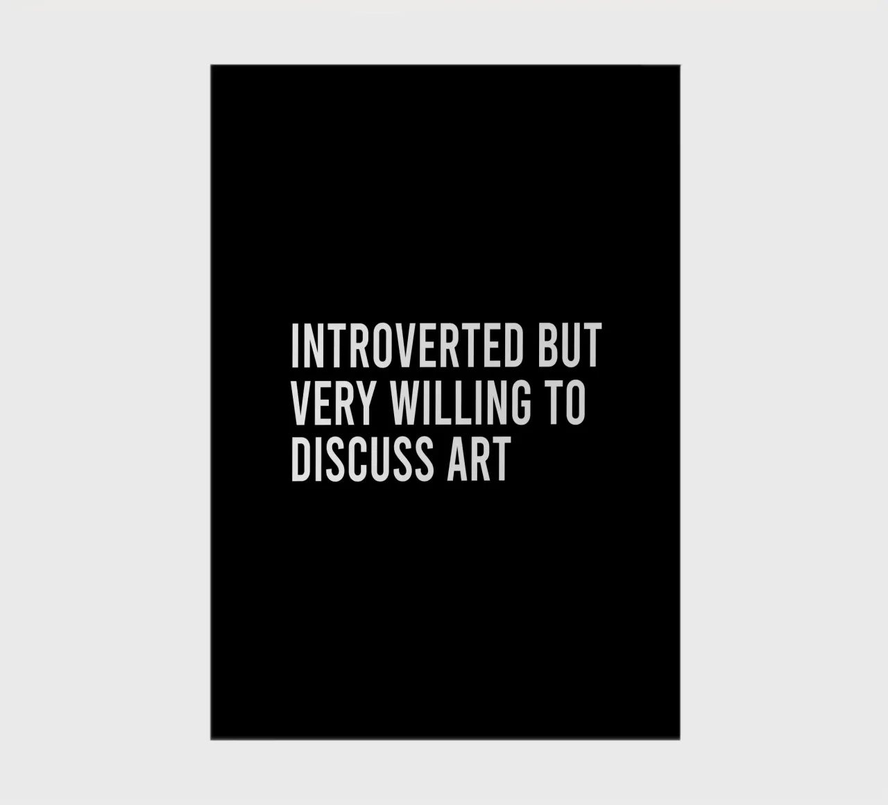 Introverted but very willing to discuss art carnet de notes de happieeagle
