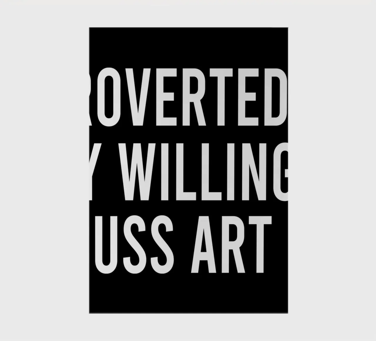 Introverted but very willing to discuss art Notizbuch von happieeagle