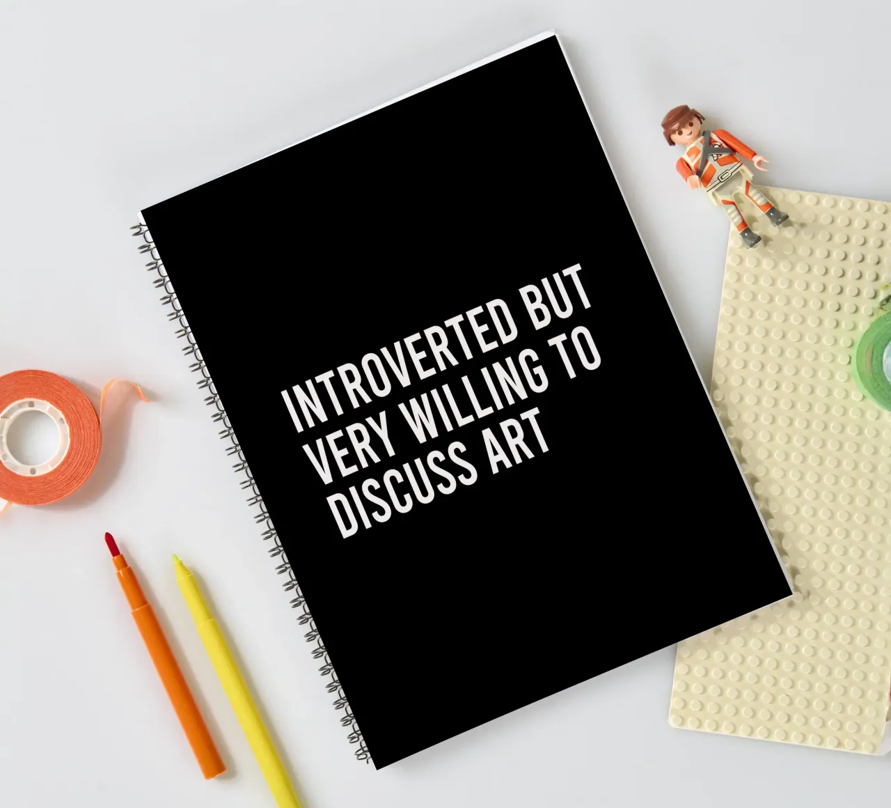 Introverted but very willing to discuss art spiral notebook by happieeagle