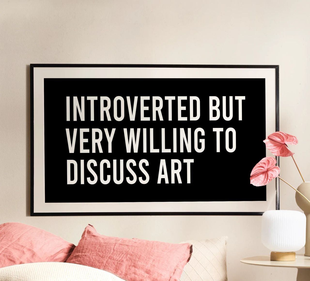 Introverted but very willing to discuss art poster da happieeagle