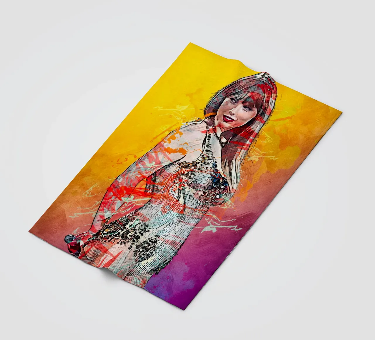 taylor swift eras tour coperta in pile da tenten