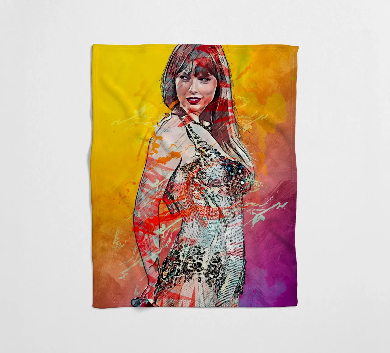 taylor swift eras tour coperta in pile da tenten
