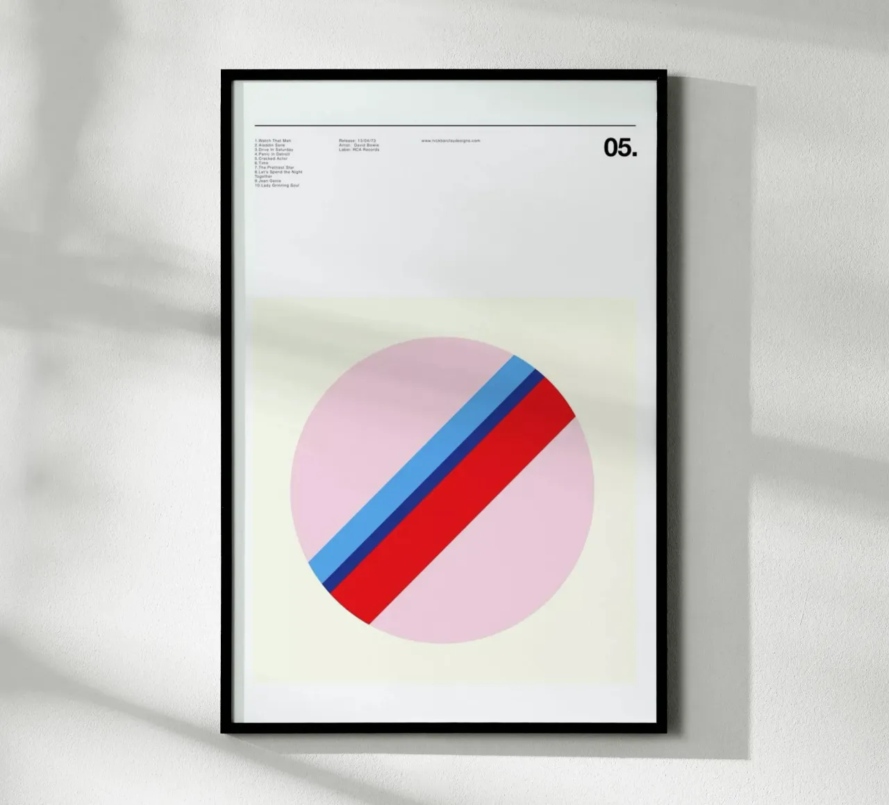 David Bowie Aladdin Sane poster da Nick Barclay
