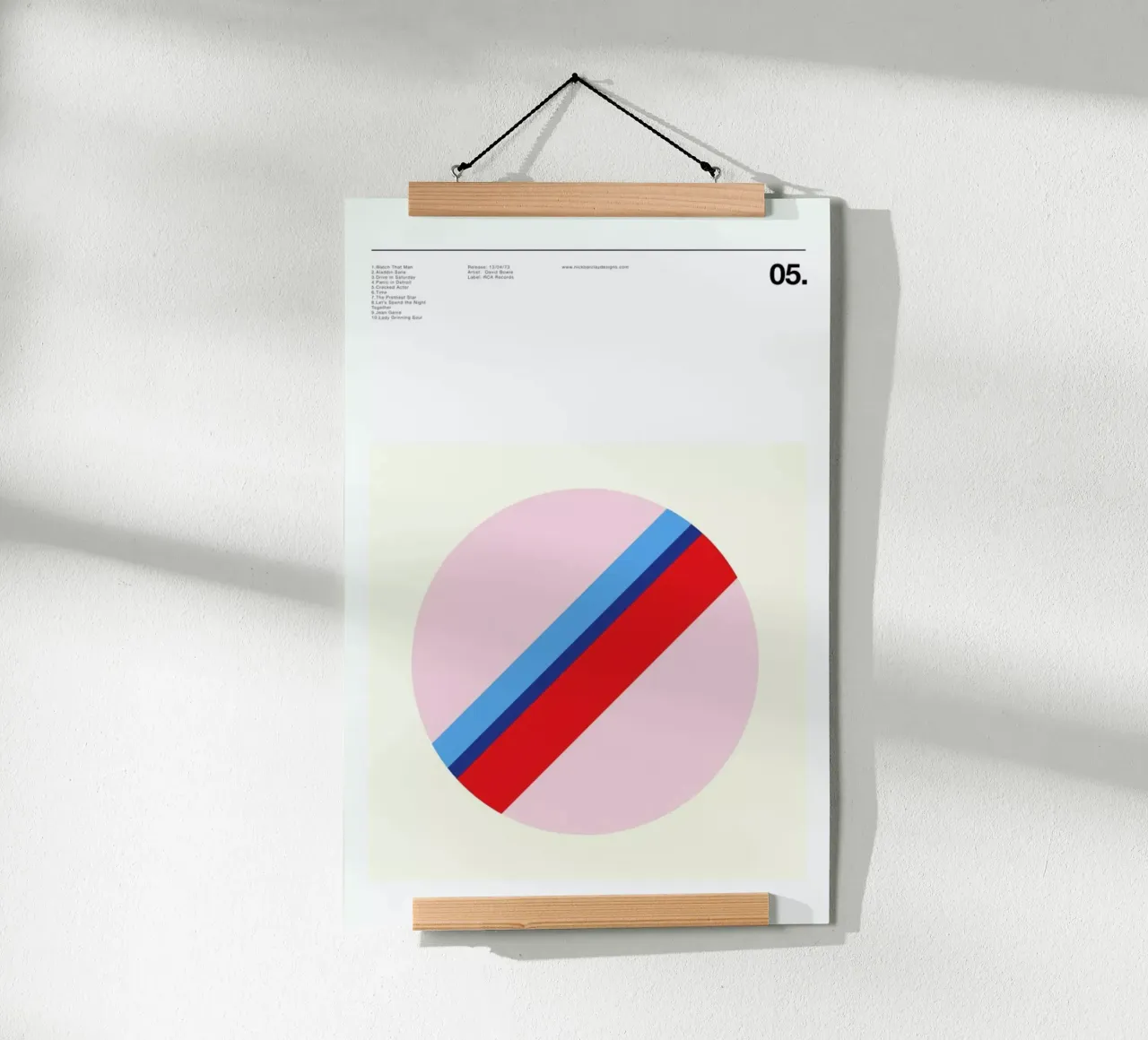 David Bowie Aladdin Sane poster da Nick Barclay