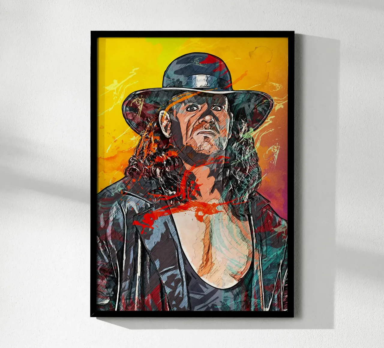 The Undertaker WWE poster con telaio in alluminio da tenten