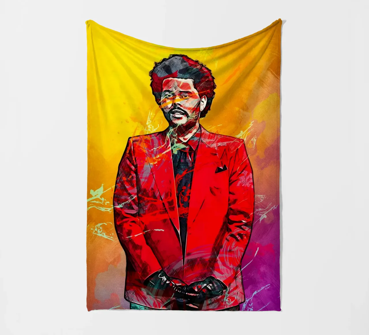 the weeknd coperta in pile da tenten