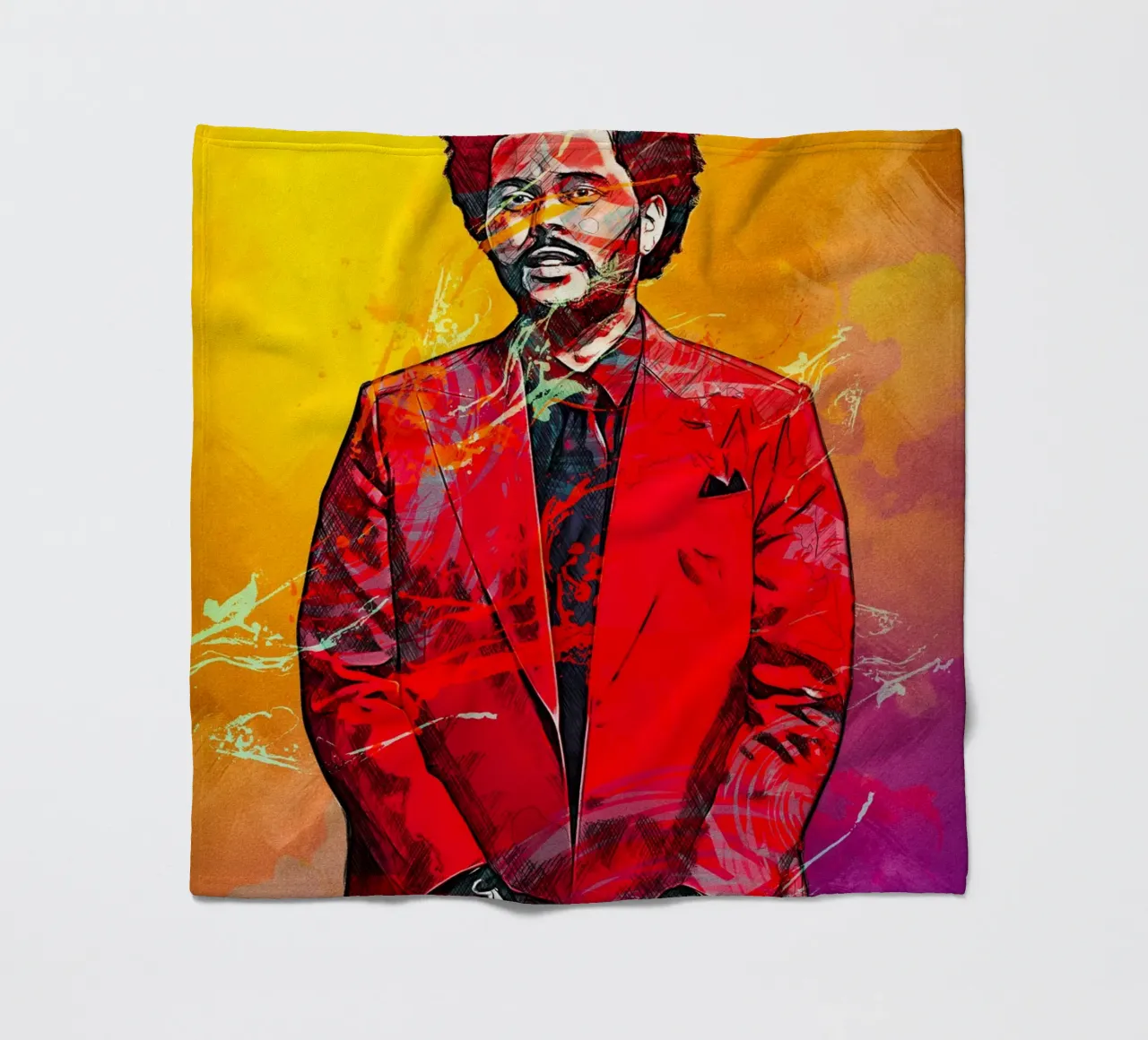 the weeknd coperta in pile da tenten